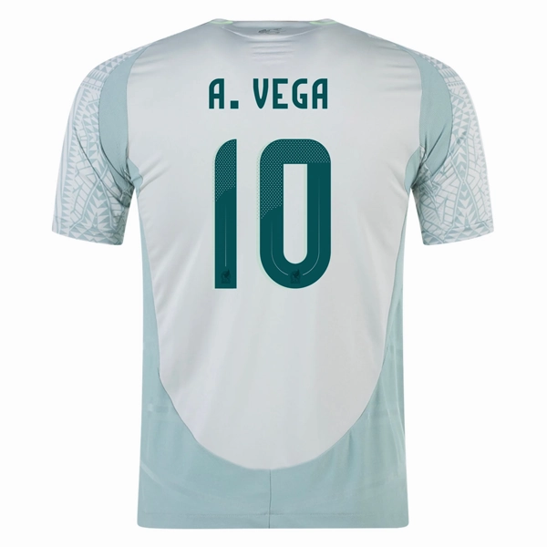 Ribbed collar Contrast Binding adidas Mexico Alexis Vega Away Jersey 24/25 (Linen Green)