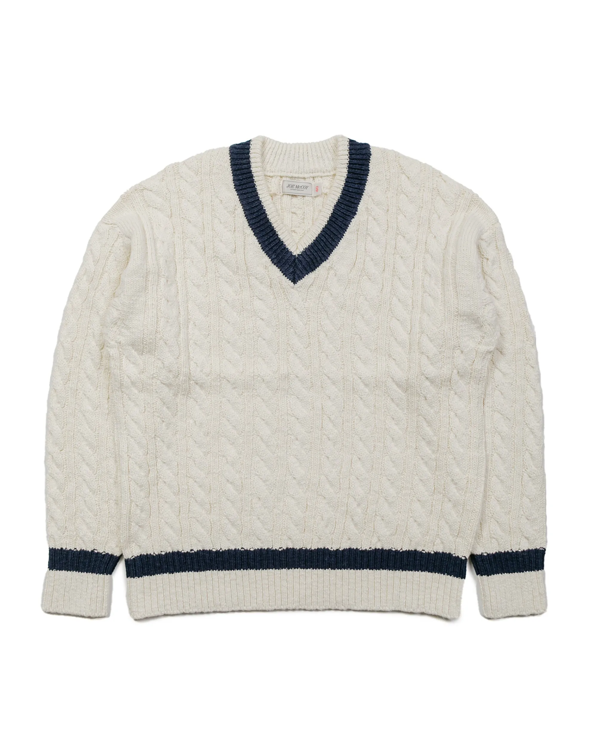 product gym readiness Quality control The Real McCoy's MC23108 Tilden Knit Sweater Milk