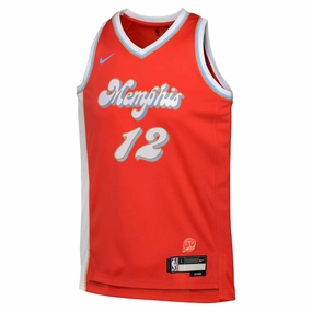 Indoor Workout Breathable Underarm Gussets Junior's NBA Memphis Grizzlies Ja Morant 2024/25 City Edition Swingman Jersey
