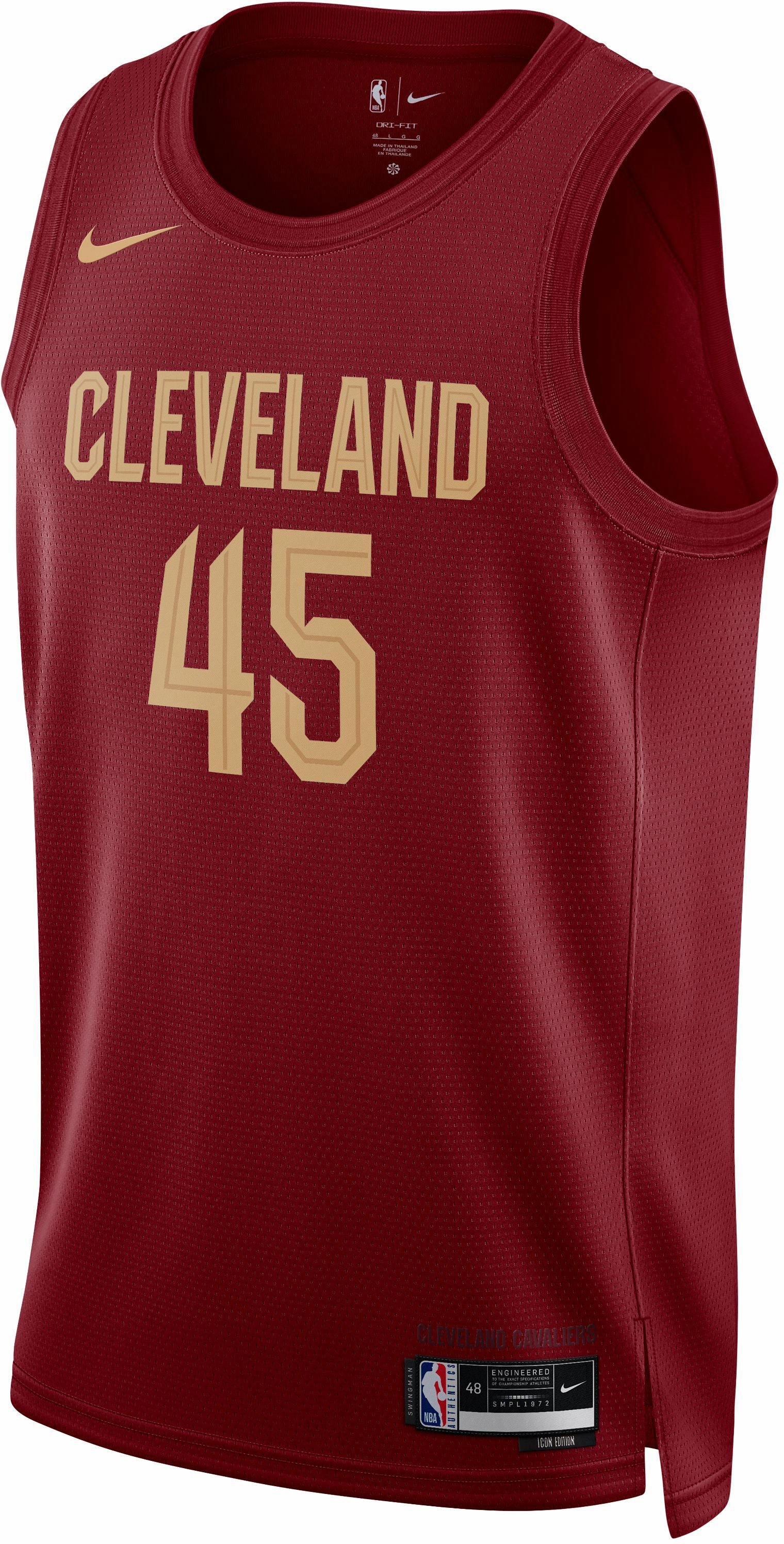 Multi Panel Design Reinforced Hem Structure Cleveland Cavaliers Icon Edition 222/23 Mens Dri-Fit Nba Swingman Jersey