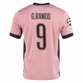 weekend run Nike Paris Saint-Germain Gon?alo Ramos Third Jersey w/ Champions League Patches 24/25 (Rust Pink/Black)