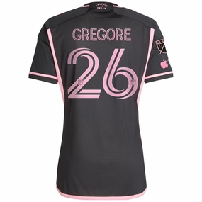 All Day Comfort Flex Slim Fit Design adidas Inter Miami Authentic Gregore Royal Caribbean Away Jersey w/ MLS   Apple TV Patches 23/24 (Black/Bliss Pink)