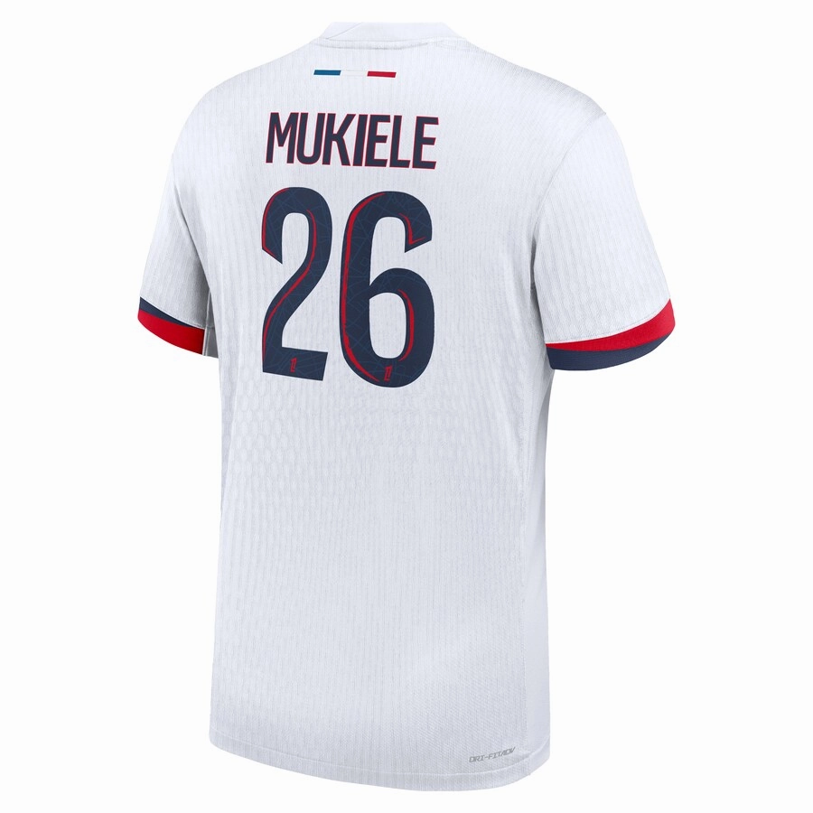 Sporty Feel Training Clothes Nike Paris Saint-Germain Authentic Nordi Mukiele Away Jersey 24/25 (White/Midnight Navy)