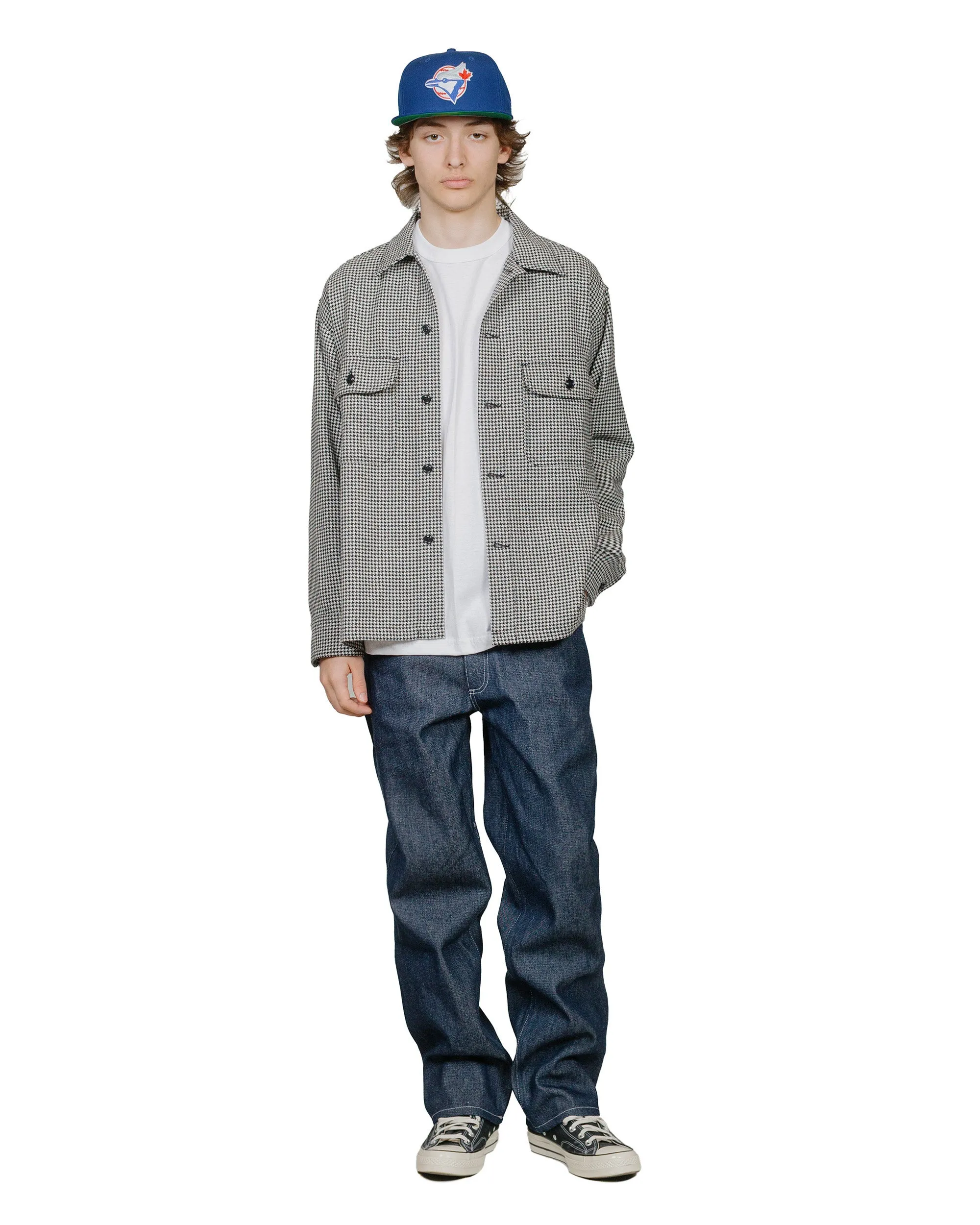 High Density Knit Randy's Garments Long-Sleeve Pocket Tee White