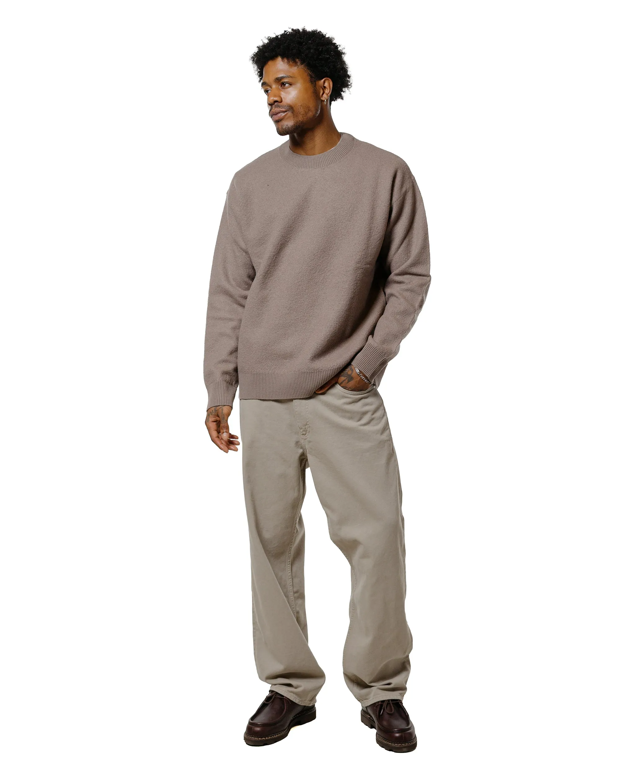 Fresh Bold product brand loyalty Norse Projects Rom Boiled Wool Crewneck Walnut