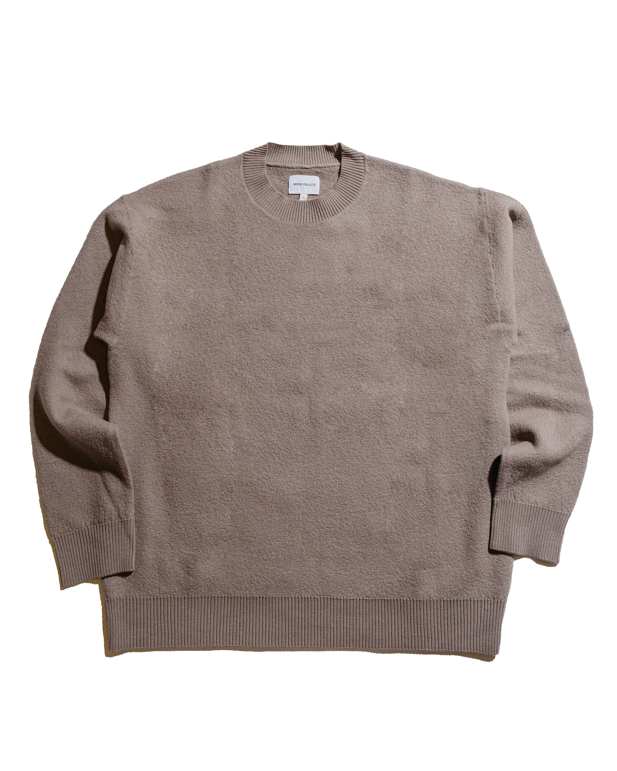 Norse Projects Rom Boiled Wool Crewneck Walnut product ribbon playfulness Fashion Wear