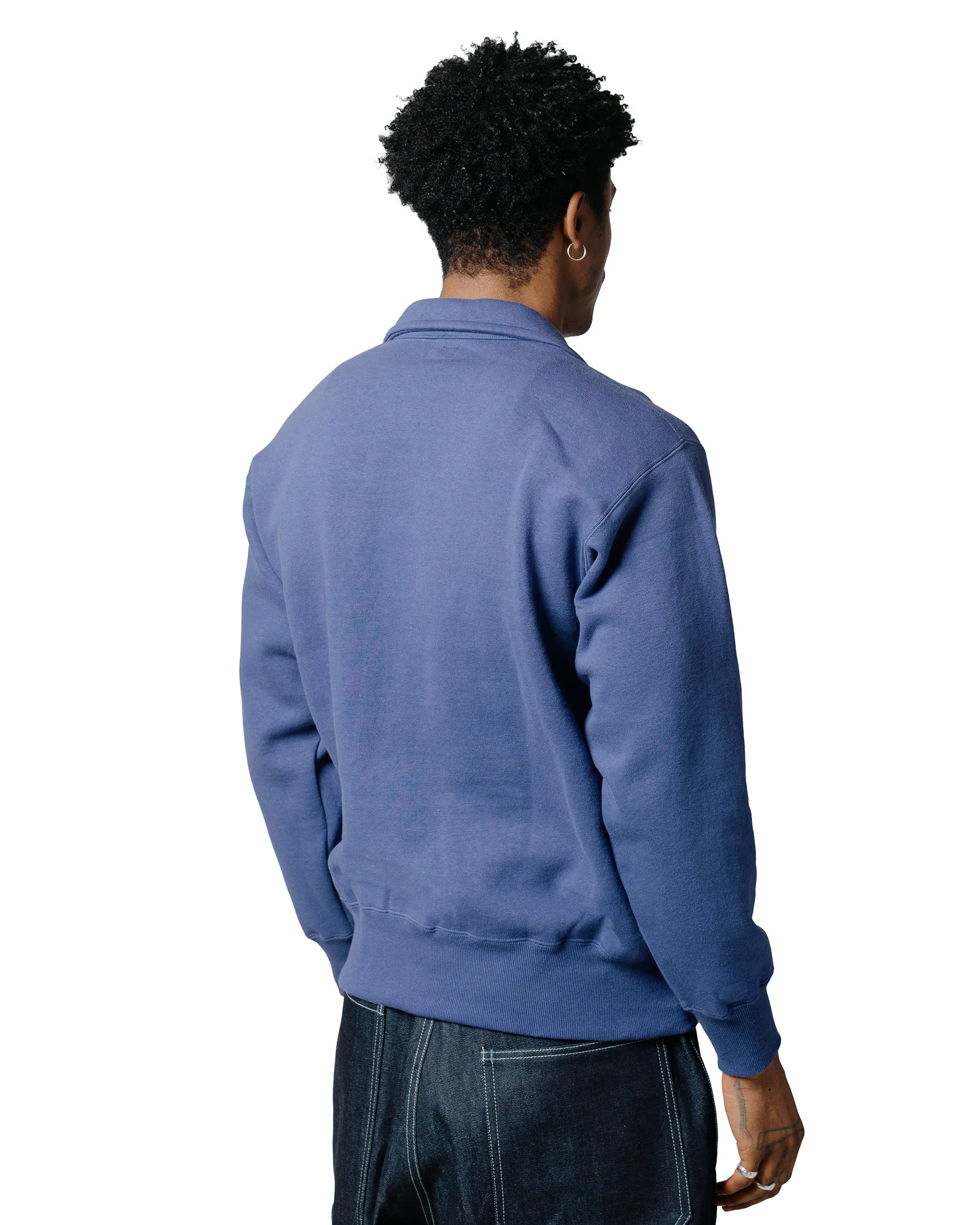 Comfortable Wear The Real McCoy??s MC24115 10 Oz. Loopwheel 1/4 Zip Sweatshirt MQ Navy