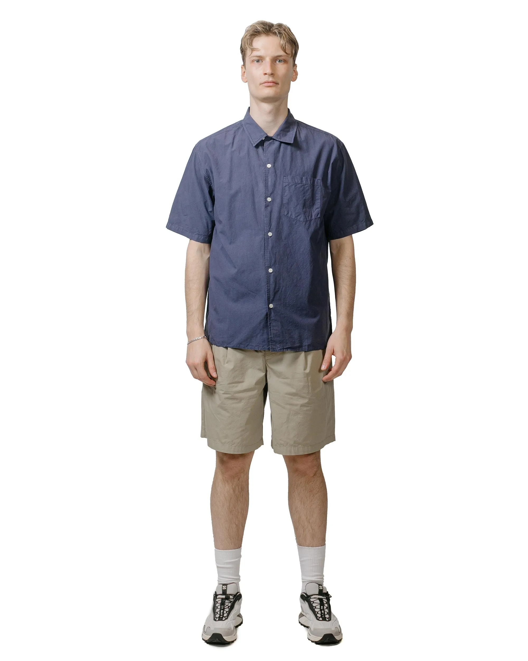 Norse Projects Carsten Cotton Tencel Calcite Blue Subtle pattern