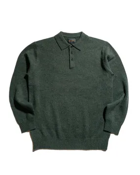 Beams Plus Knit Polo 9G Green Winter Gear product gym ready performance