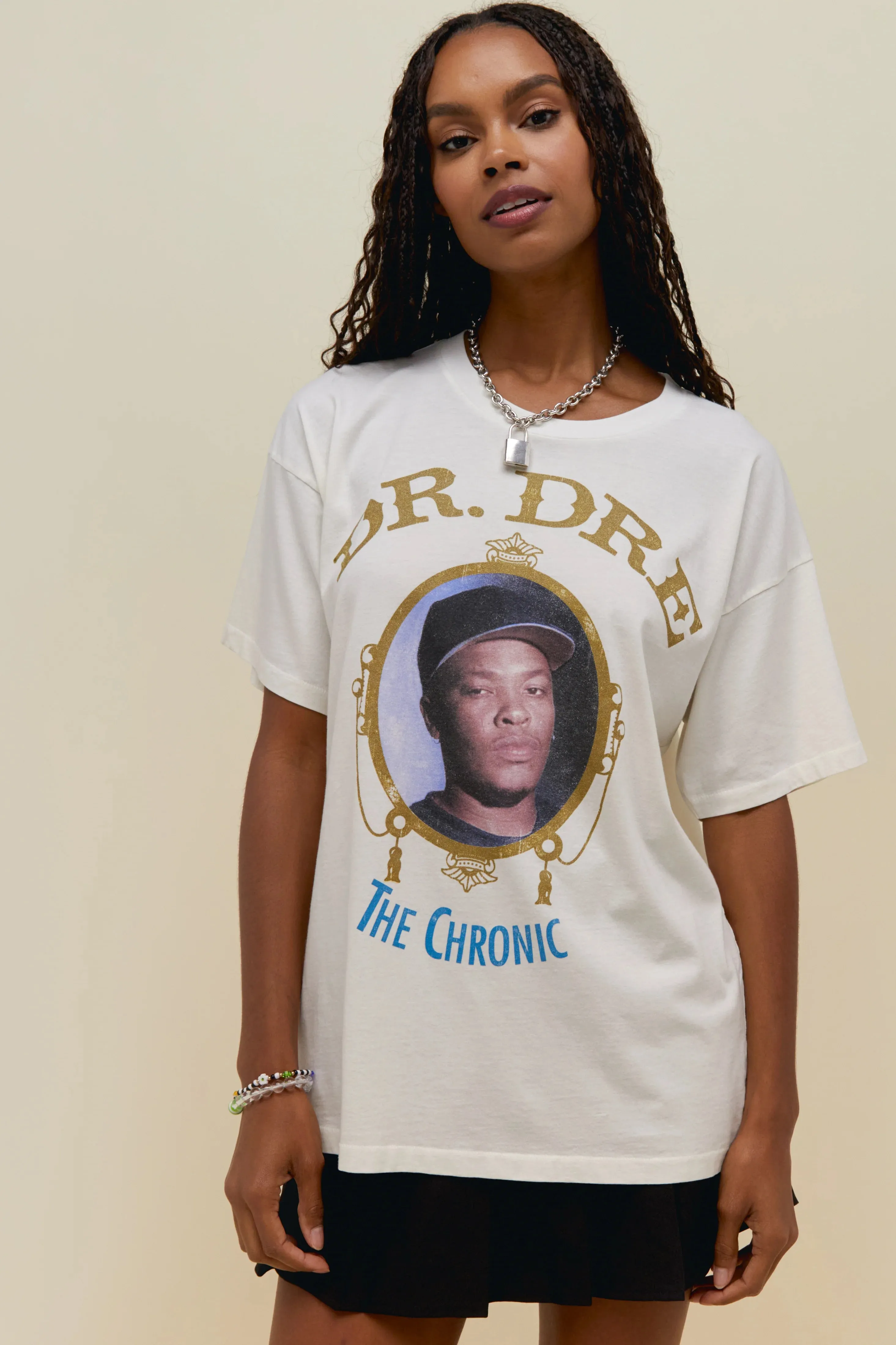 DayDreamer "Dr. Dre The Chronic Merch" T-Shirt W - Vintage White ThermalRegulation ShrinkResistant