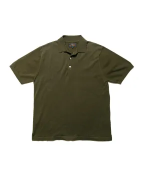 Cozy Street Style Beams Plus Knit Polo Solid 12G Green