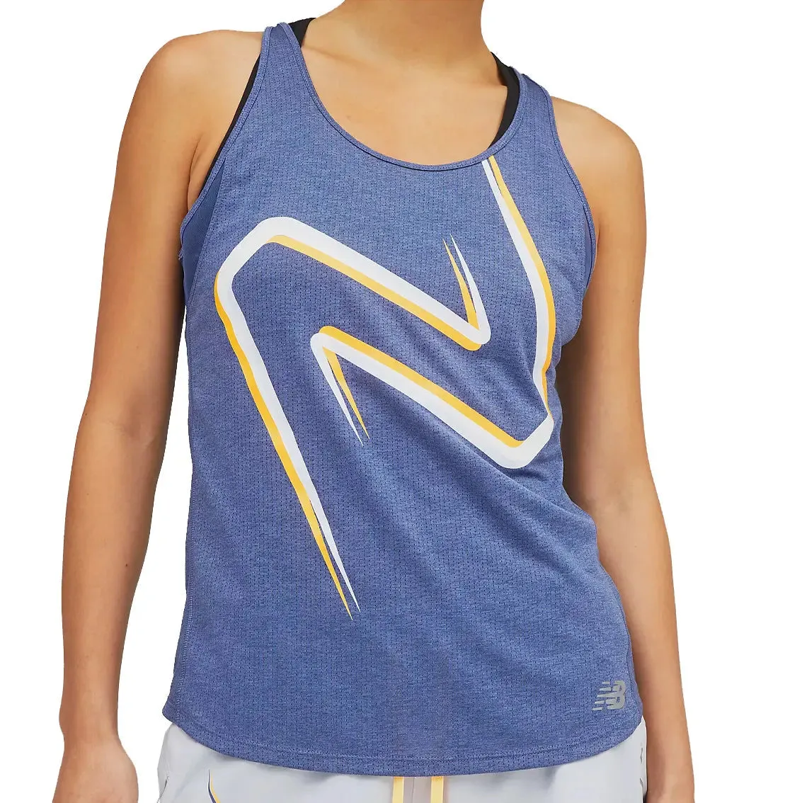 Womens New Balance Impact Run Tank - Night Sky Heather Winter Layer