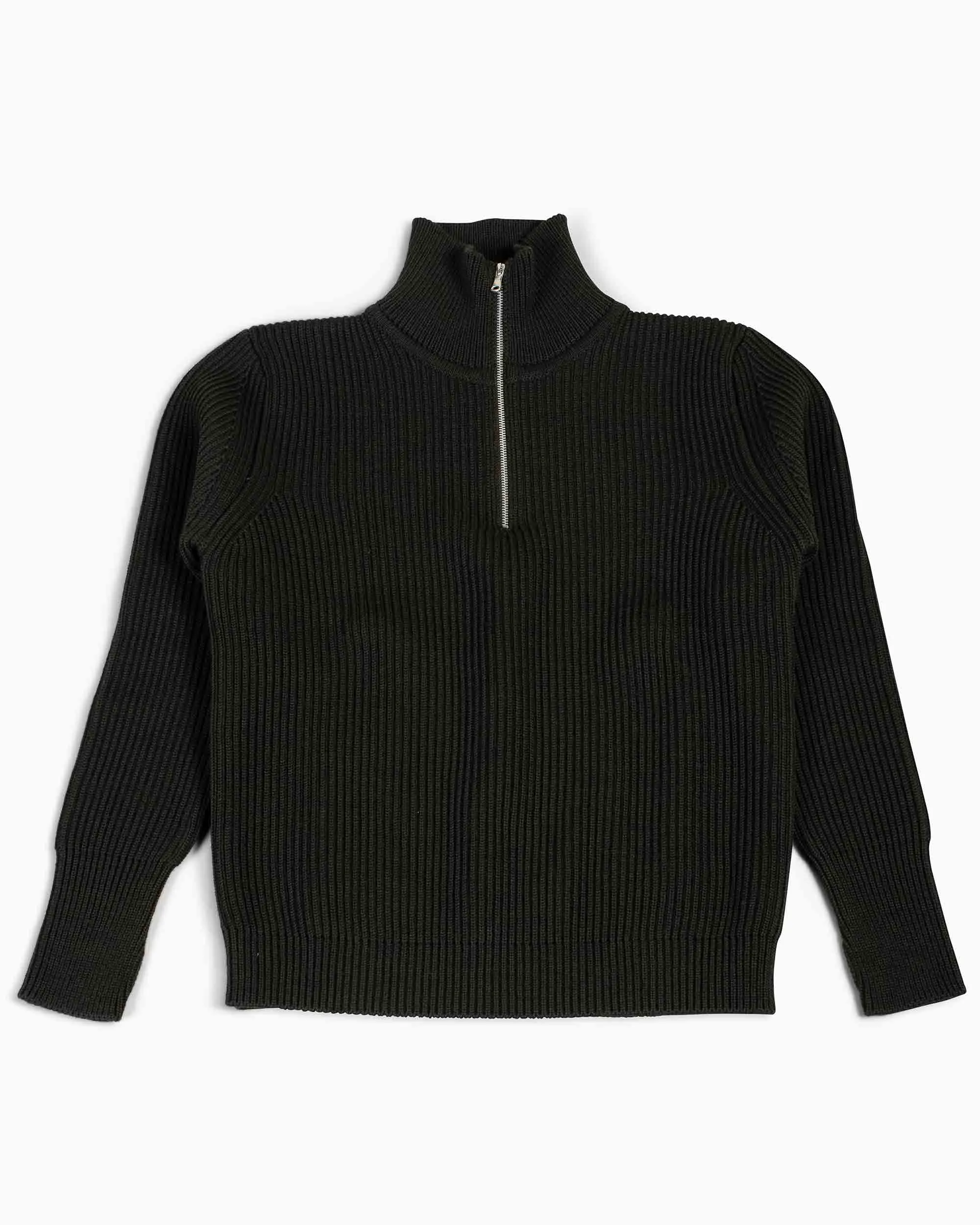Short Weekend Ready Andersen-Andersen Navy Half-Zip Hunting Green