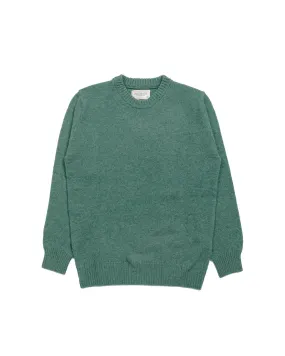 The Real McCoy's MC21114 Wool Crewneck Sweater Kelly Green Chill Clothing
