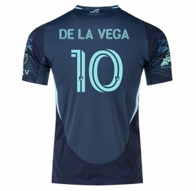 adidas Pedro De La Vega Seattle Sounders Authentic Away Jersey 25/26 w/ MLS Patches & Sponsor (Aura Ink) Focused Cut Easy Motion