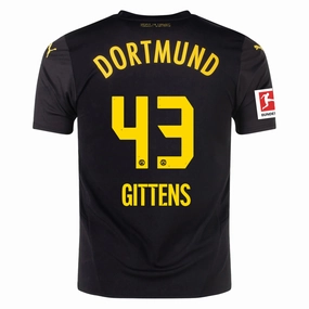 Quick Adapt Fibers Puma Borussia Dortmund Jamie Bynoe-Gittens Away Jersey w/ Bundesliga Patch 24/25 (Puma Black/Faster Yellow)