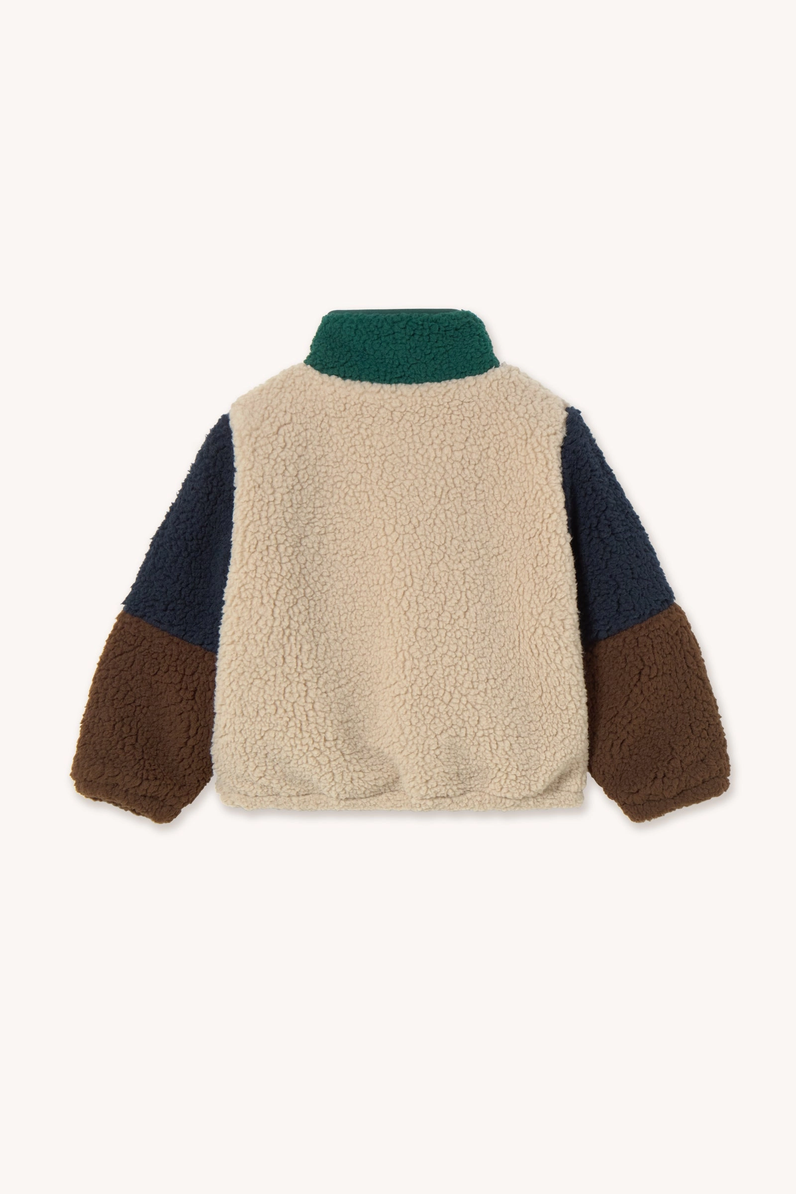 Tinycottons Color Block Polar Sherpa Jacket, Dark Green AntiStaticFinish Comfortable fit
