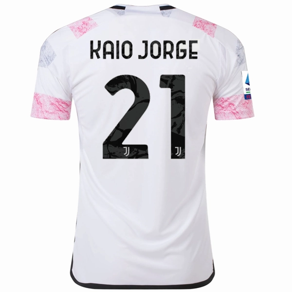 Cool Texture adidas Juventus Kaio Jorge Away Jersey w/ Serie A 23/24 (White)