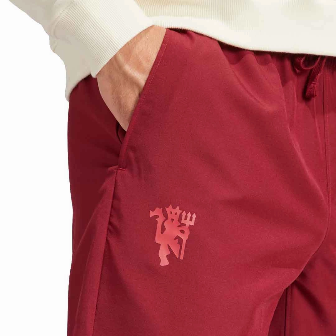 adidas - Men's Manchester United FC Woven Pant (IT9047) Reinforced Shoulder Seams Recycled Material Options