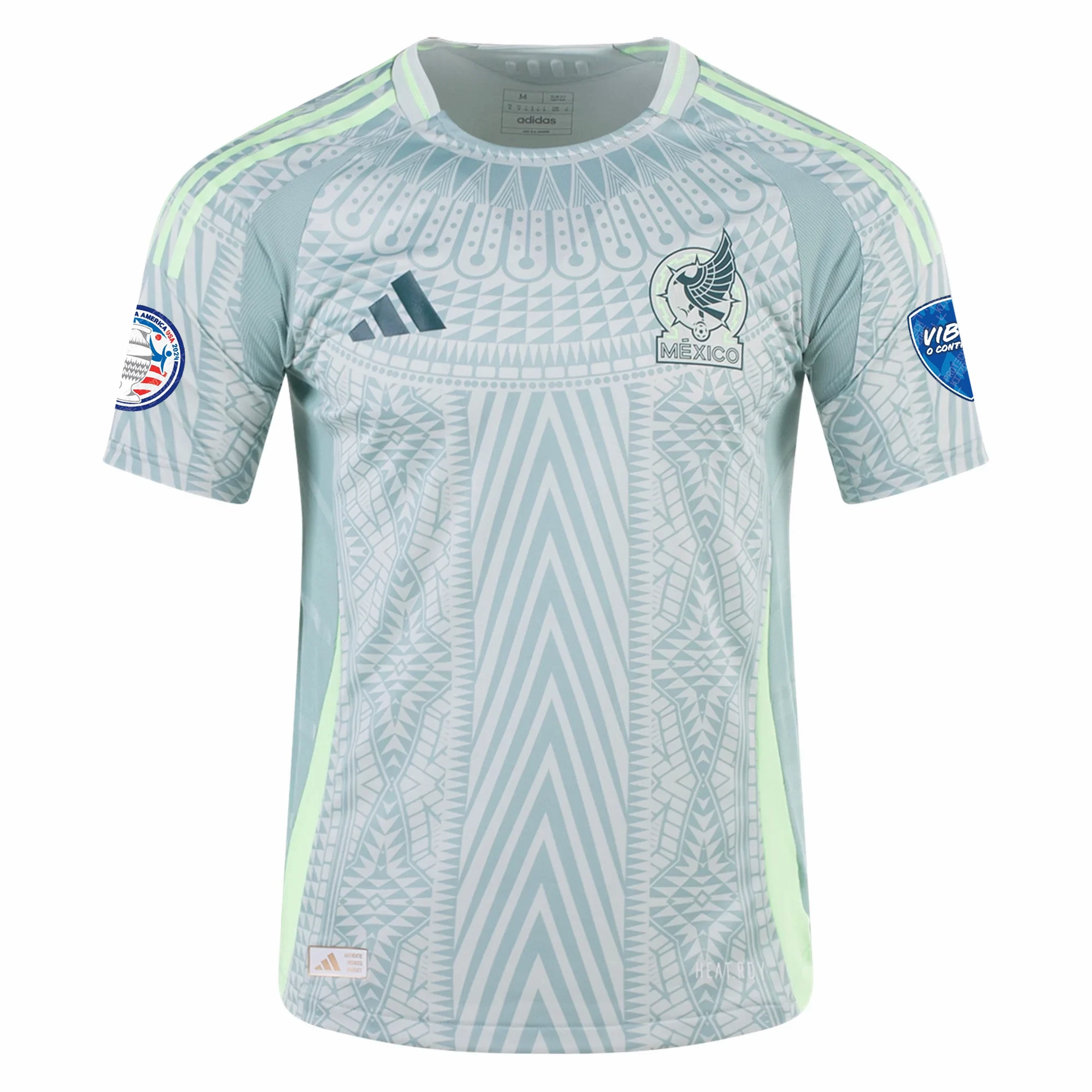 adidas Mexico Away Jersey w/ Copa America 2024 Patches 24/25 (Linen Green) Drop Shoulder Fit