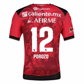 Minimal Design Eco Friendly Material Charly Jackson Porozo Men's Club Tijuana Xolos Home Jersey 25/26 w/ BBVA MX Patch (Red/Black)