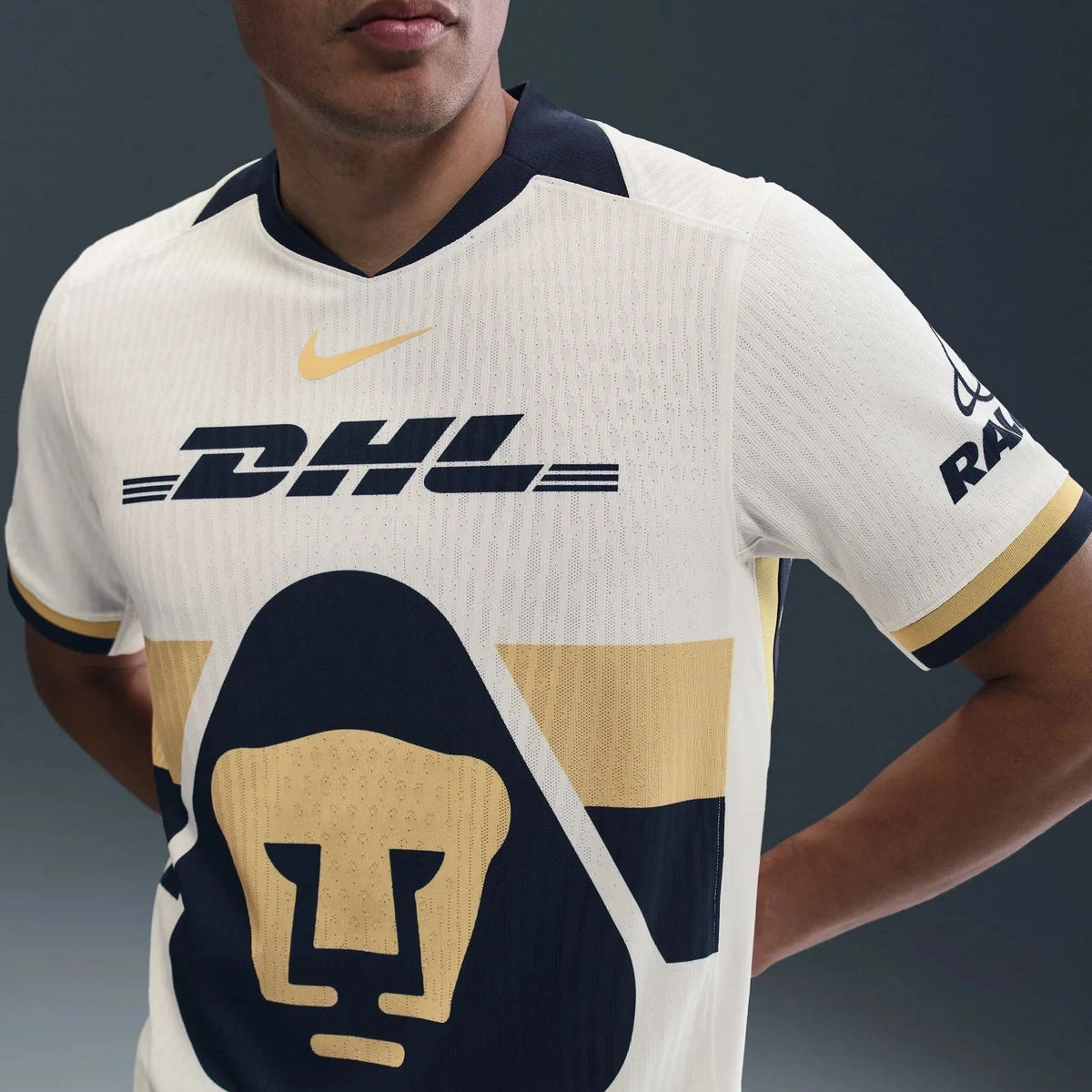 Nike Pumas UNAM Authentic Home Jersey 25/26 (Sail/Obsidian/Club Gold) Multipurpose Sports Gear