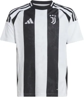 Kid's Juventus 2024/25 Home Soccer Jersey Jacquard Knit Sustainable Dye Method