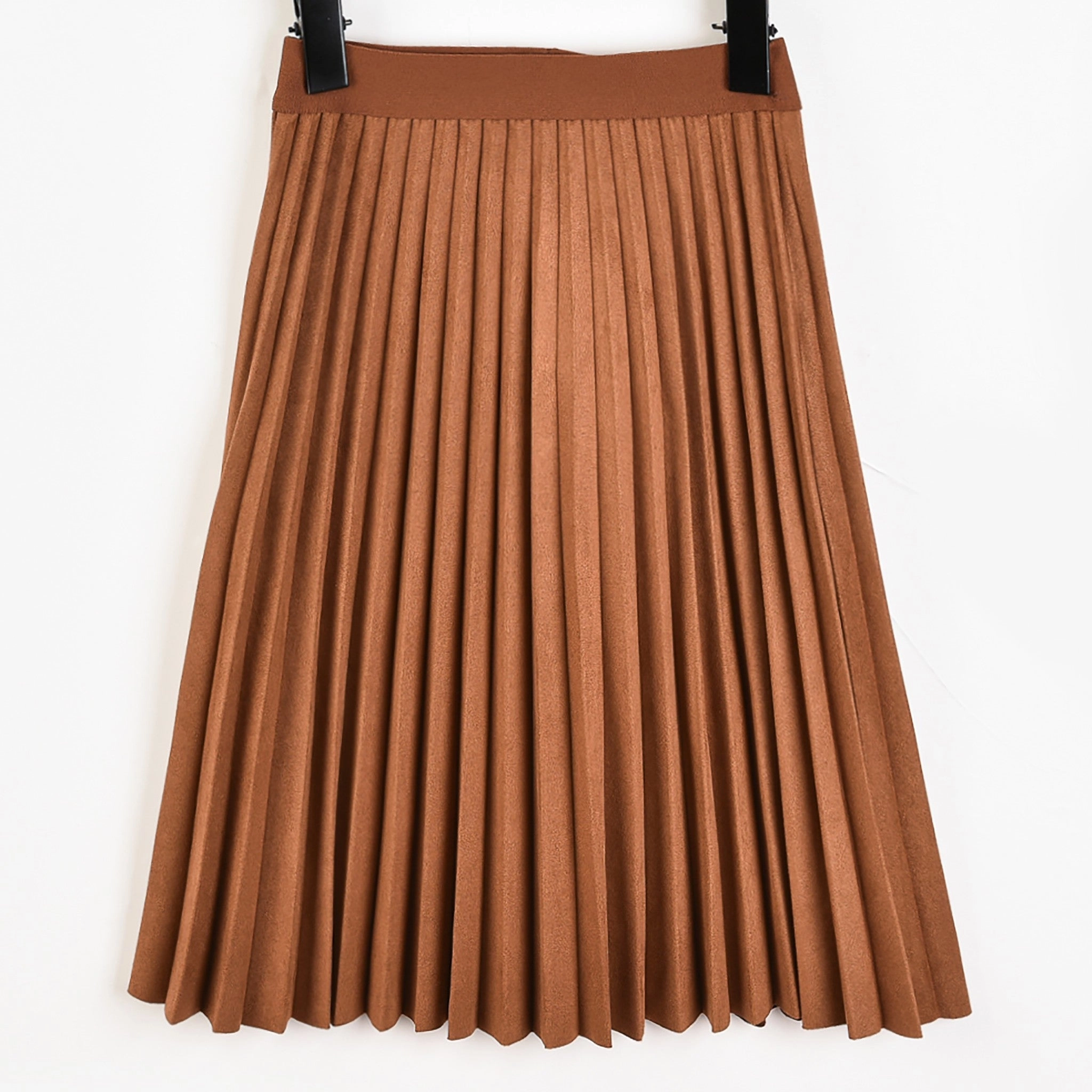 Machine wash safe Pleated Suede Skirt