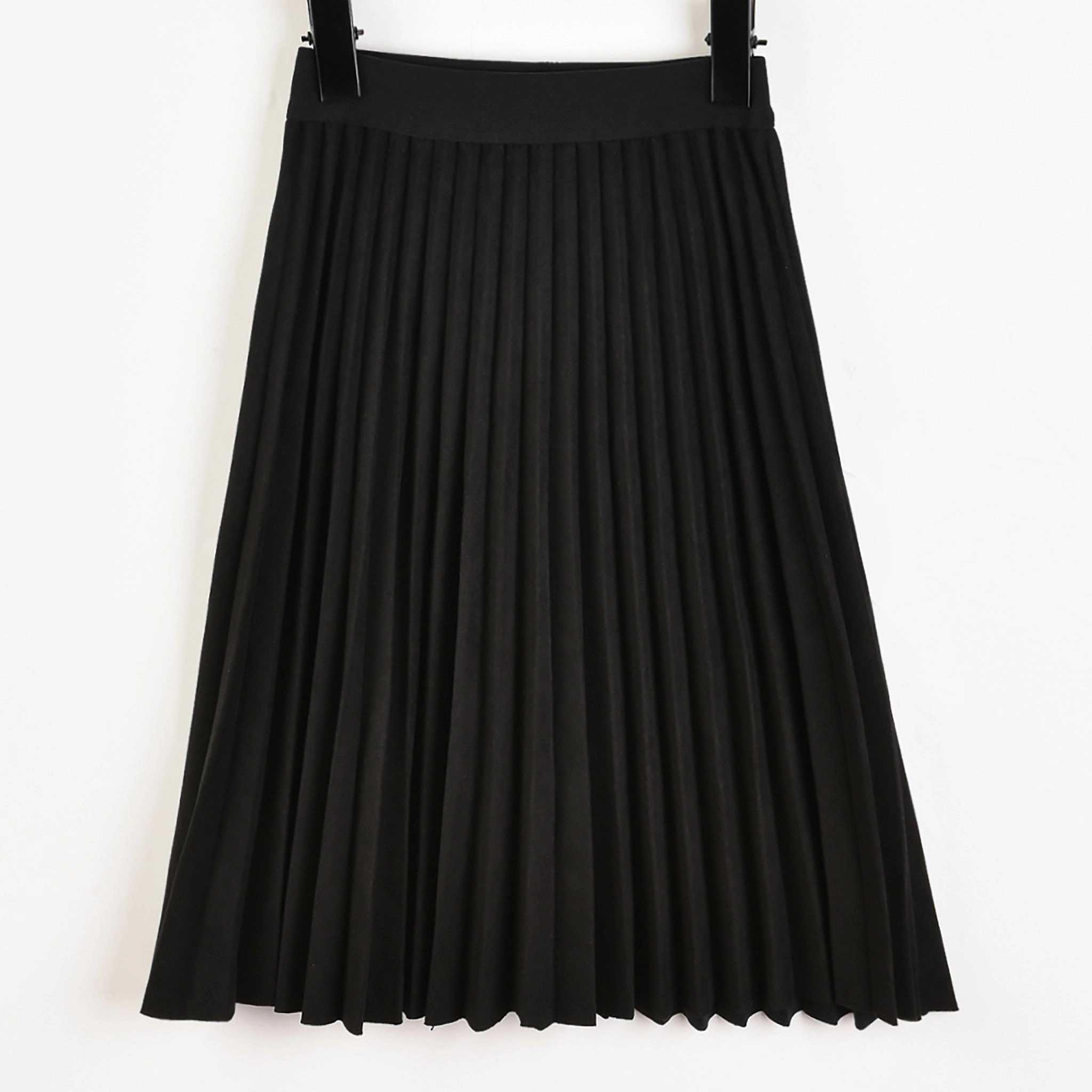 A Line Cut Season To Season Pleated Suede Skirt