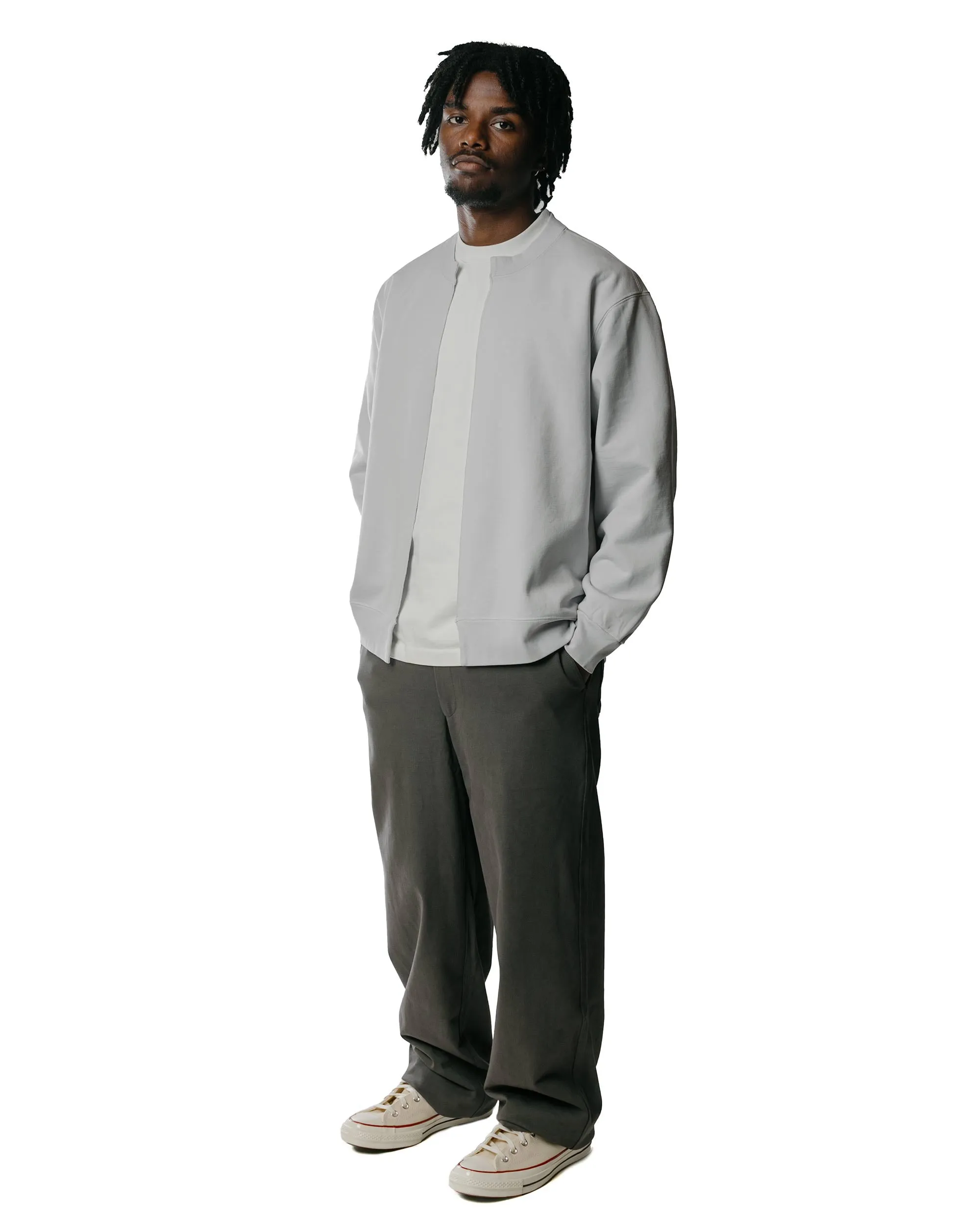 Smart Fashion Relaxed Clothing Lady White Co. Split Crew Cardigan Glacier