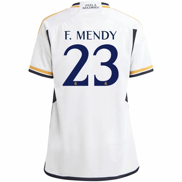 adidas Youth Real Madrid Mendy Home Jersey 23/24 (White) Non Irritating Seams Focus Fit