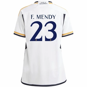 adidas Youth Real Madrid Mendy Home Jersey 23/24 (White) Non Irritating Seams Focus Fit