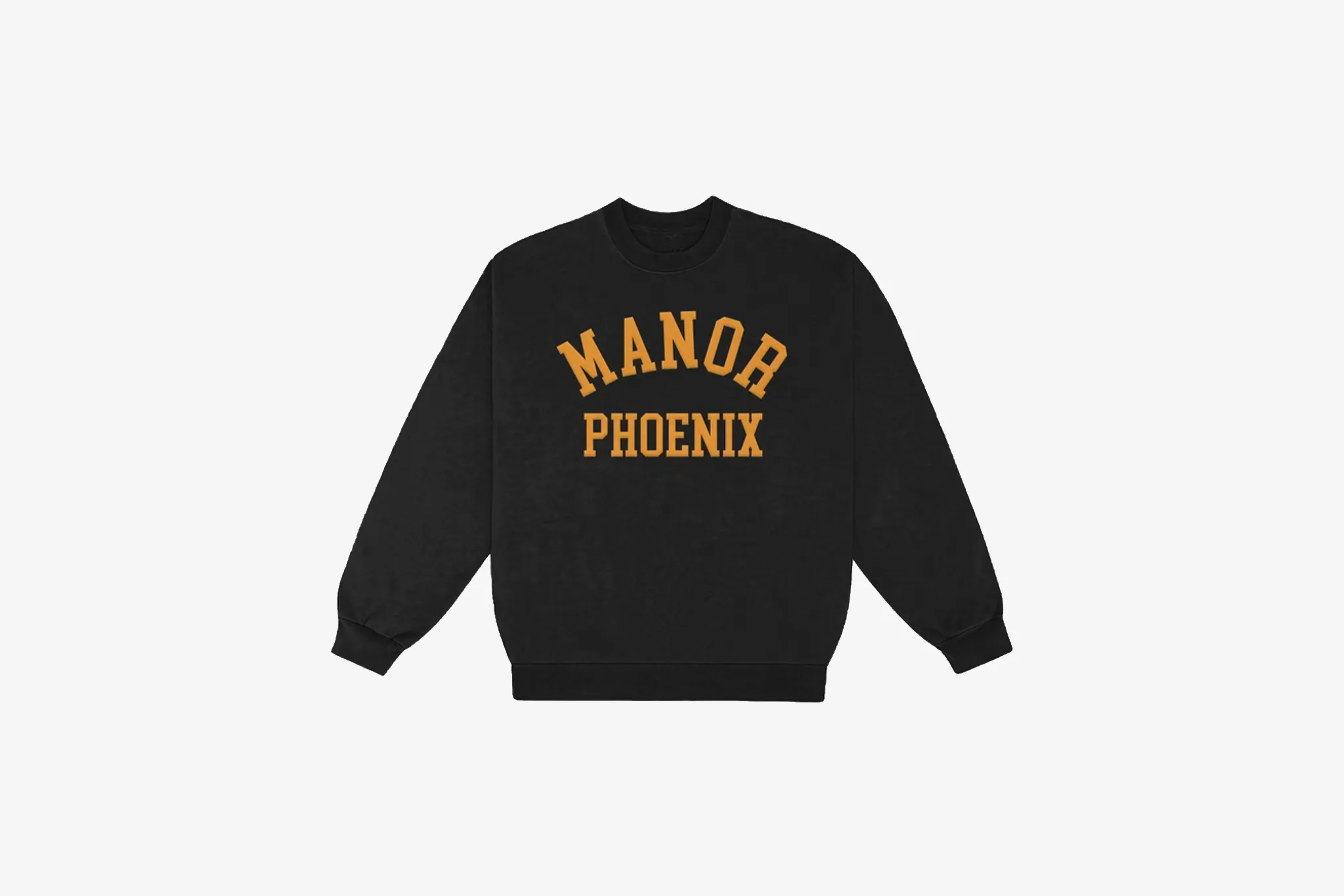 Cool Design Manor "Mid-Weight Collegiate Crewneck" M - Black / Orange