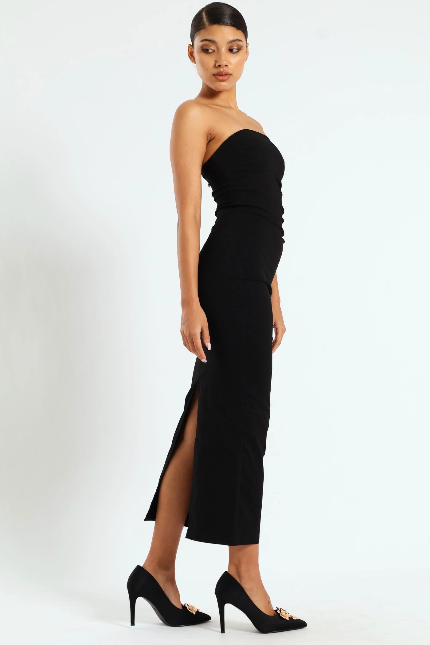 Dawson Strapless Dress - Black NonSlipClosure Lounge Vibe