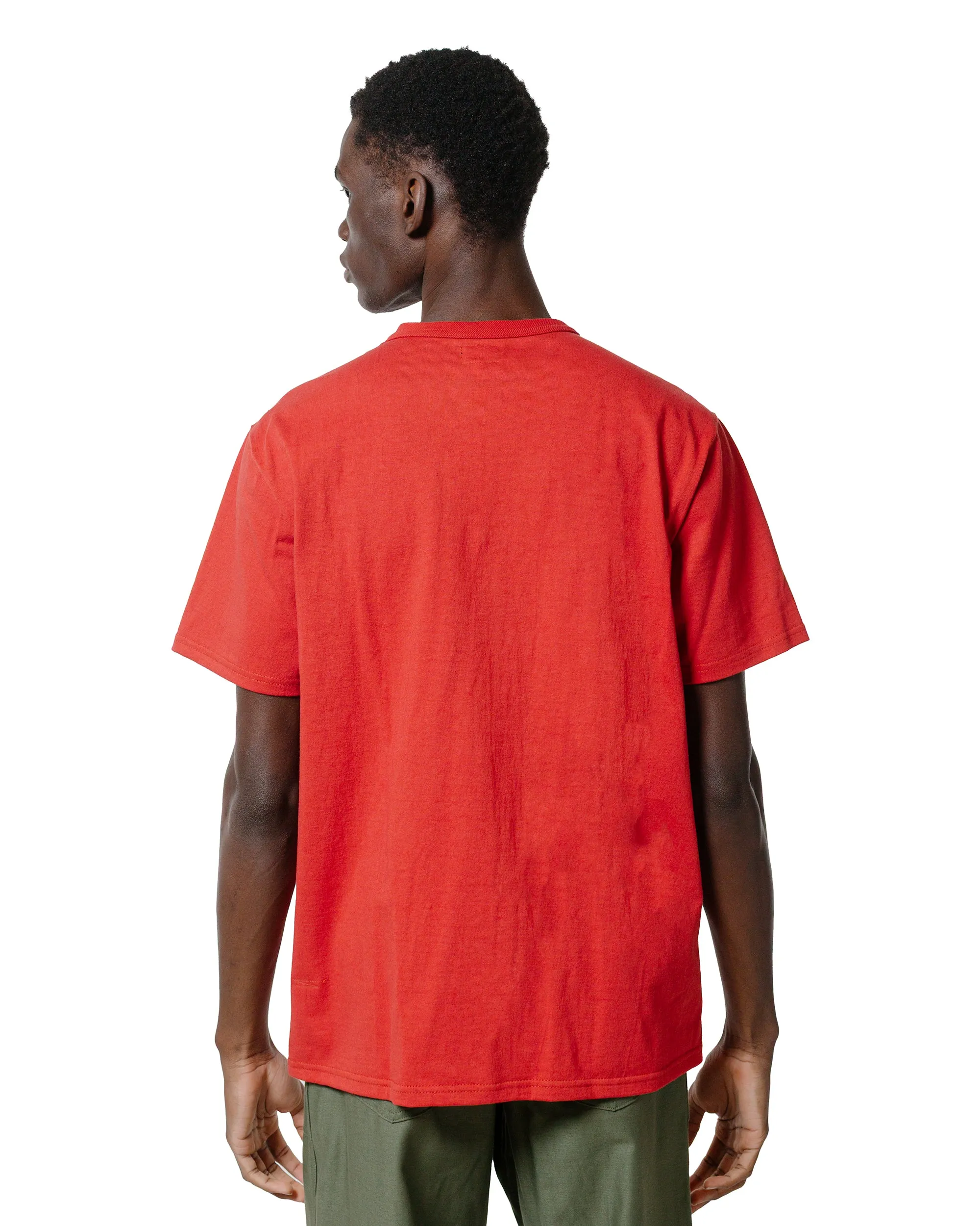 The Real McCoy's MC25003 Military Tee / Jolly Roger, Key Field Cherry Low Impact Dye