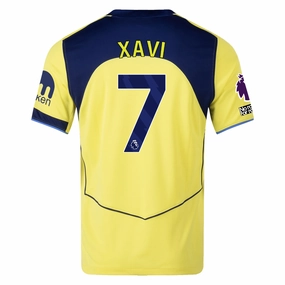 Friction Resistant Coating Training session Nike Men's Tottenham Xavi Simmons T90 Third Jersey w/ EPL   No Room For Racism 25/26 (Dynamic Yellow/Blue Void)