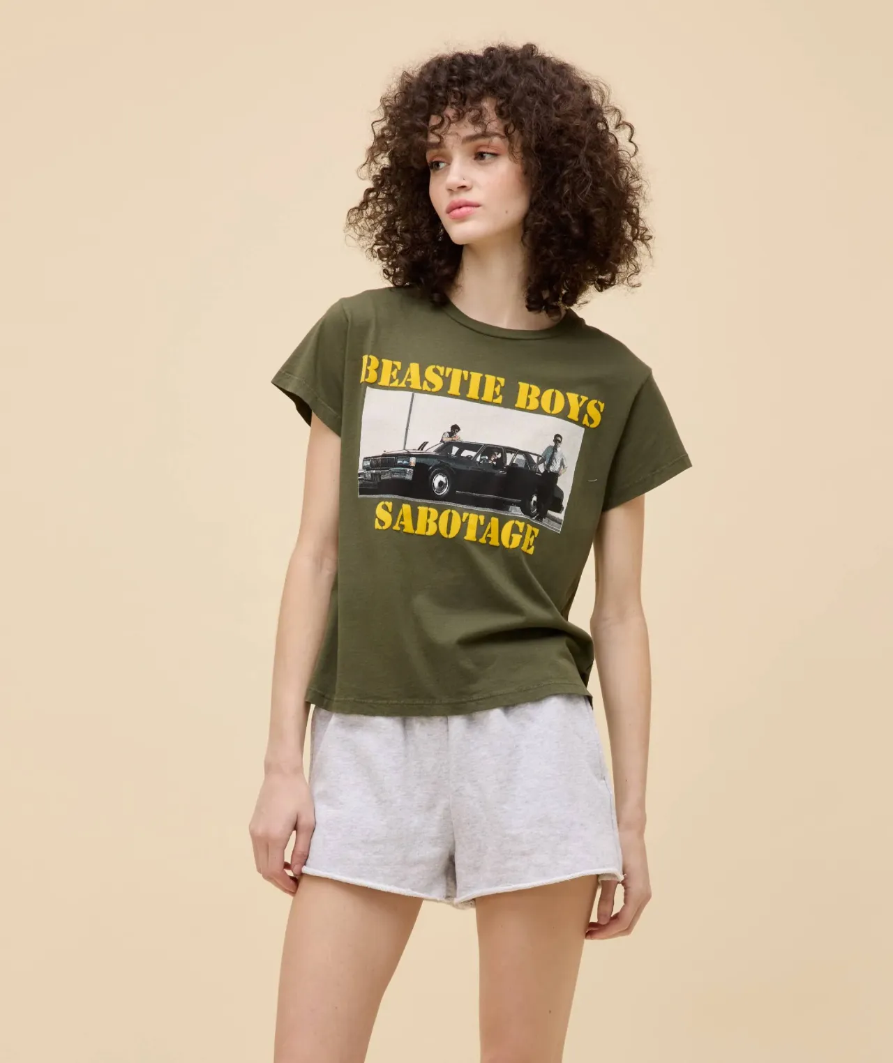 Light Sweatshirt Daydreamer "Beastie Boys Sabotage Solo Tee" W - Military Green