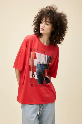 Daydreamer "Bruce Springsteen 'Born in the USA'" W - Cherry Red FlexibleMaterial Cozy Sweatshirt