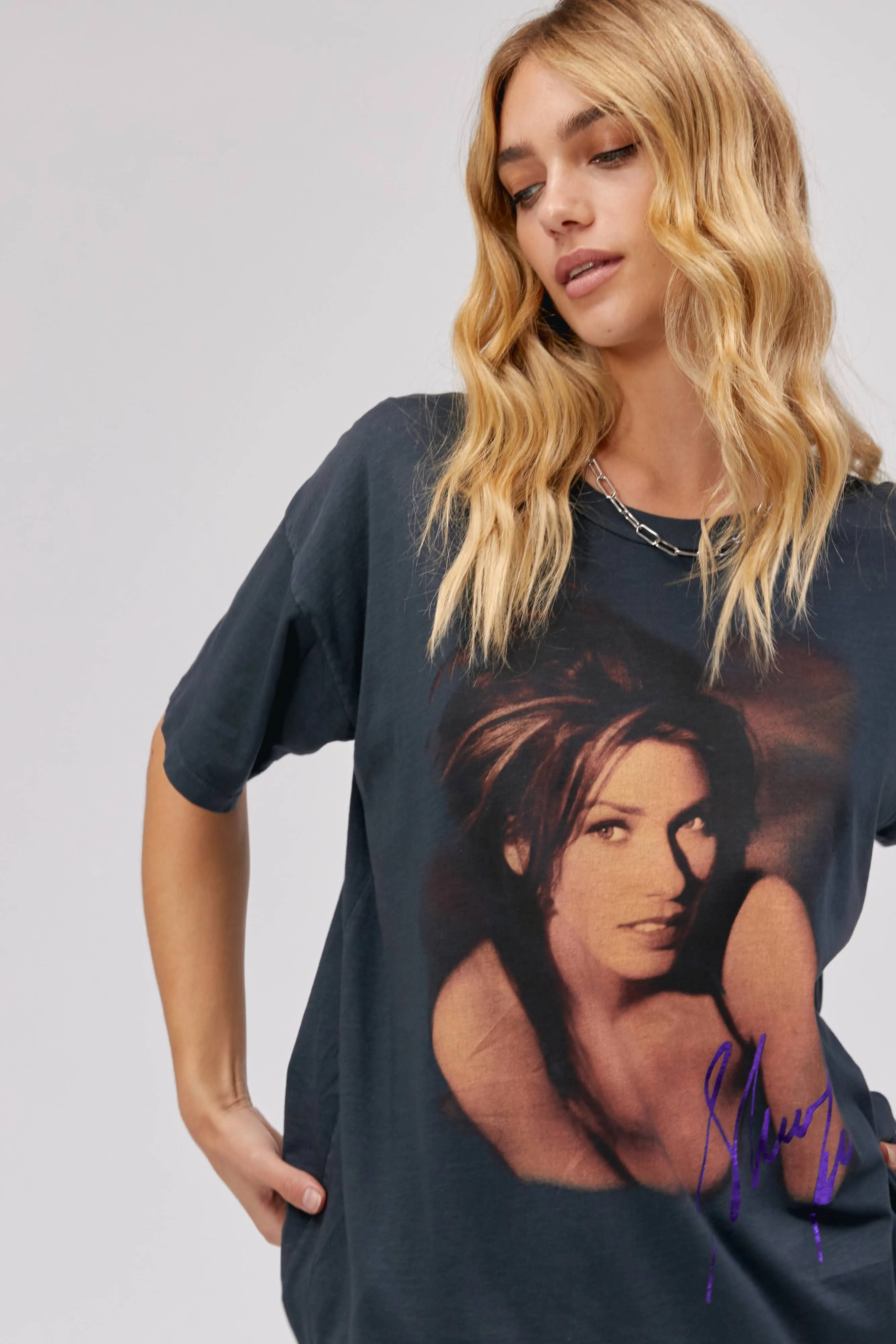 Cozy Pajama Pants Nature Glow DayDreamer "Shania Twain Come On Over 1988 Tour Merch" T-Shirt W - Vintage Black