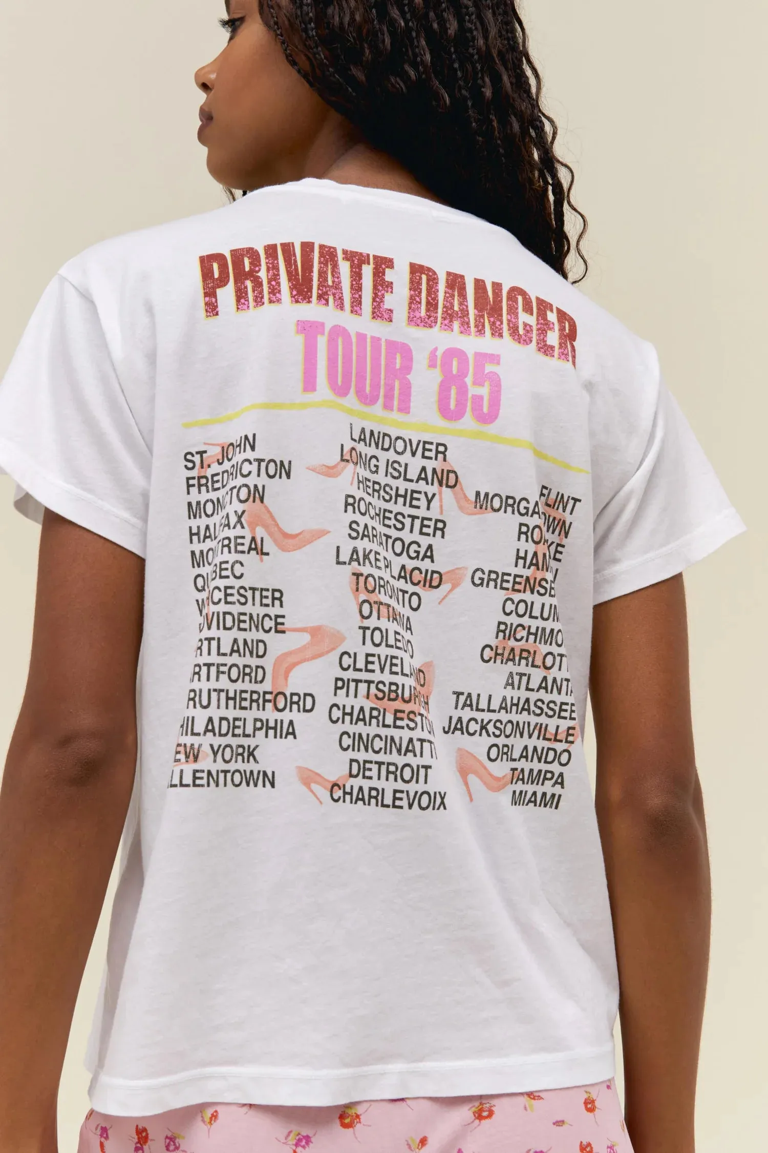 DurableBlend DayDreamer "Tina Turner Private Dancer Tee"  W - White / Pink