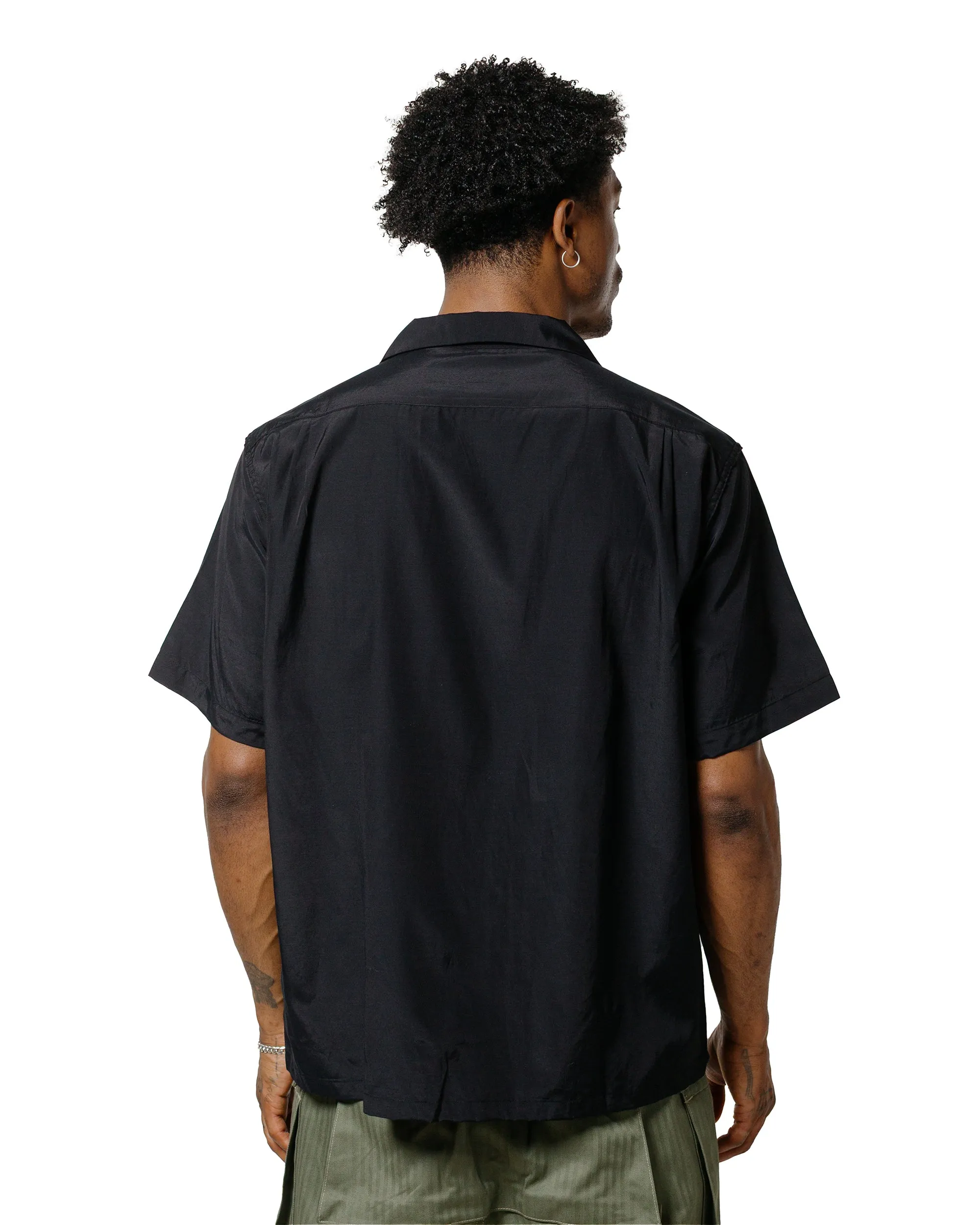 Day-To-Night Wear Round Collar The Real McCoy's MS25009 Viet-Nam Open Collar Souvenir Shirt Black