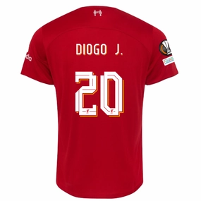 Quick Evaporate Technology Nike Liverpool Diogo Jota Home Jersey w/ Europa League Patches 23/24 (Red/White)