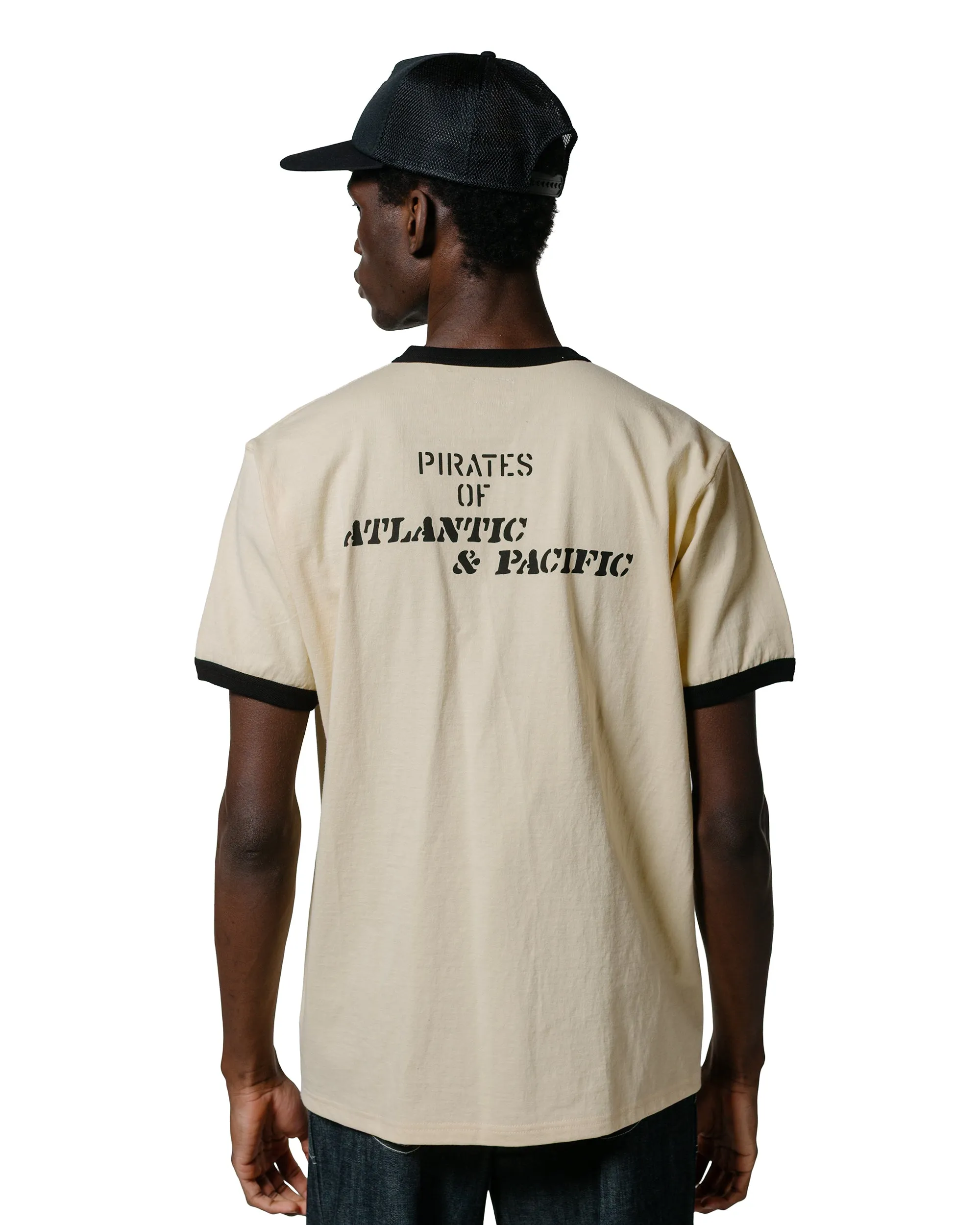 Quality Comfort The Real McCoy's MC25005 Military Tee / USS Kidd Ecru/Black