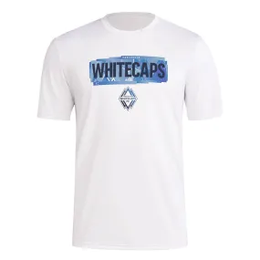 adidas - Kids' (Junior) Vancouver Whitecaps FC Pregame Short Sleeve T-Shirt (IR8496) Sublimation Ready Fabric Hollow Core Fiber