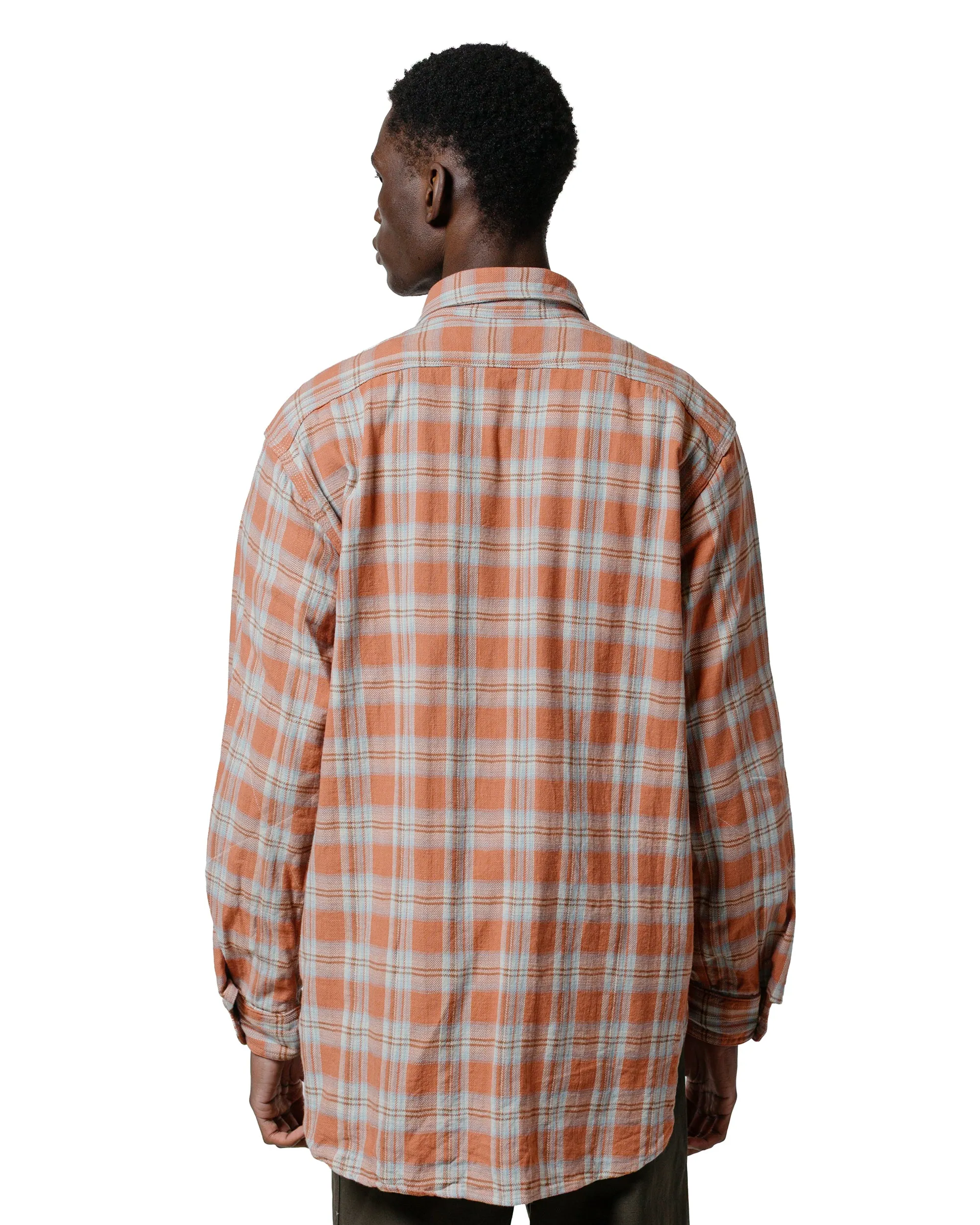 Engineered Garments Work Shirt Pink Cotton Plaid Jacquard Durable Material Modern Appeal