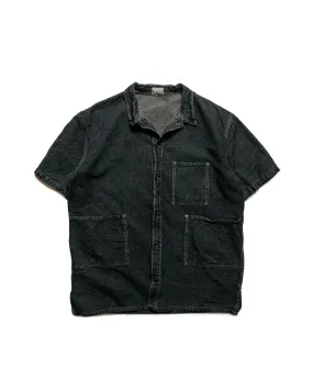 Weekend Adventure Contemporary Look Tender Type 416 Short Sleeve Three Pocket Square Tail Shirt Indigo Cotton Twill Logwood