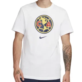Nike Club America Crest T-Shirt 23/24 (White) Soft and Lightweight