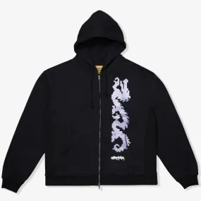 Formal Casual Dragon Zip Hoodie (Black)