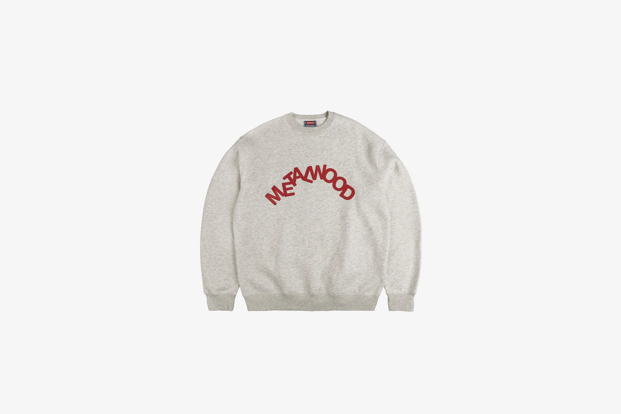 Soft Blouse Metalwood Studio "Jumbled Crewneck Sweatshirt"  M - Oatmeal / Red