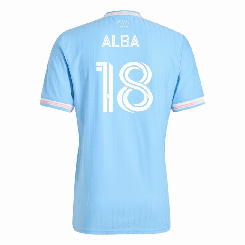 adidas Alba Inter Miami Authentic Third Jersey 25/26 (Blue/Pink) Eco Friendly Dye